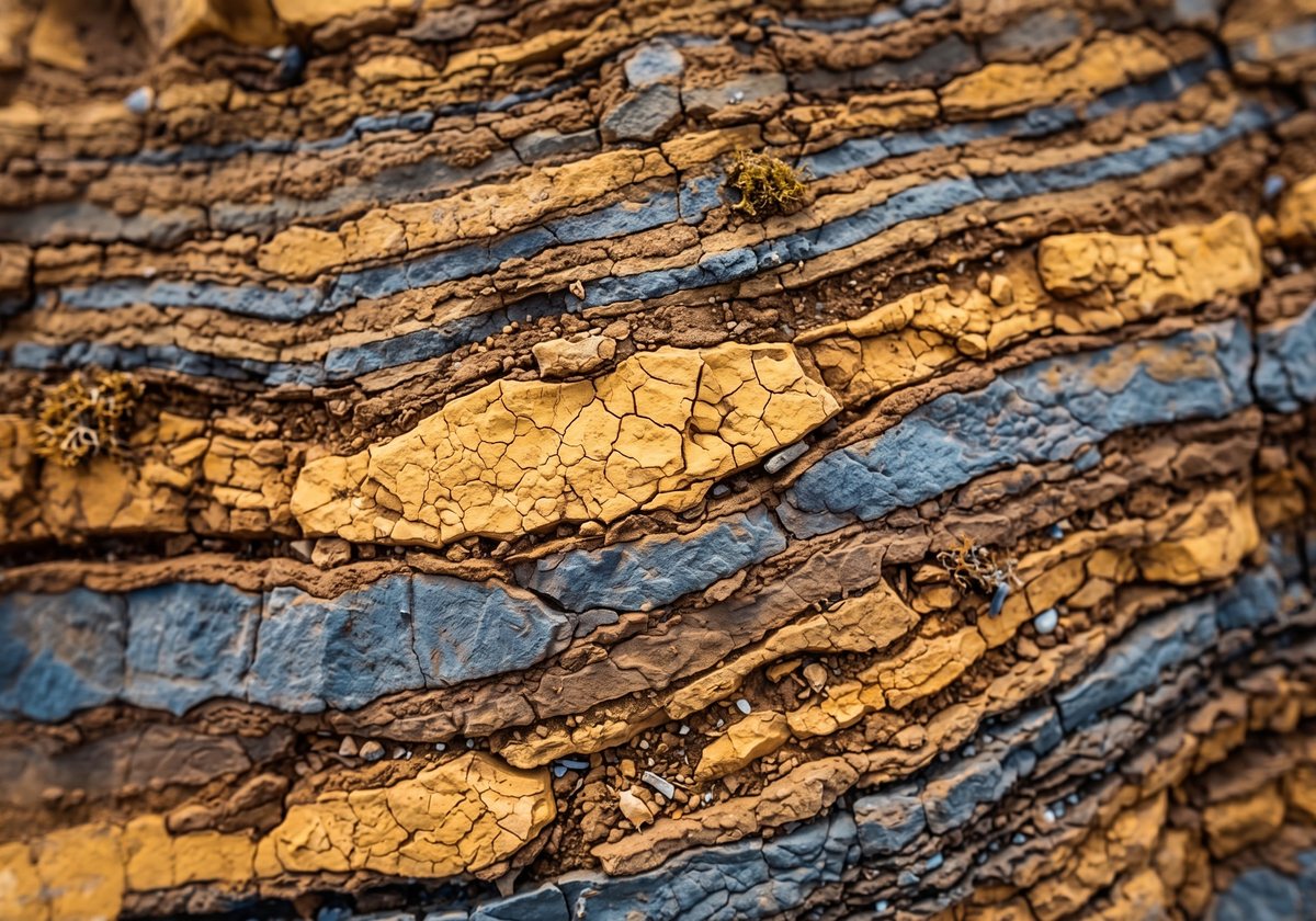 Illustration: layered bands of silt, sand and grit